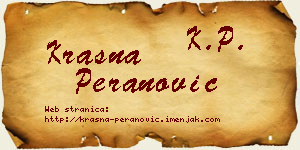Krasna Peranović vizit kartica